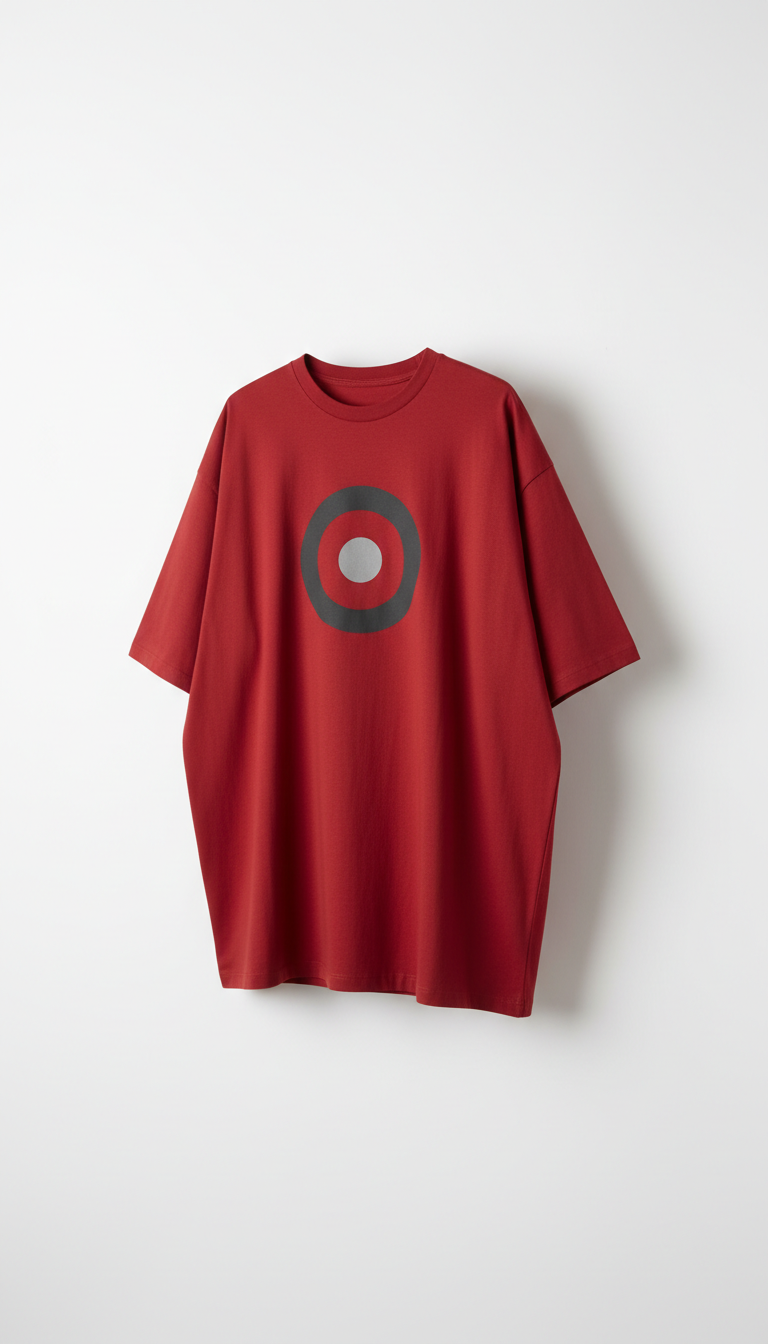Oversized Red Logo Tee