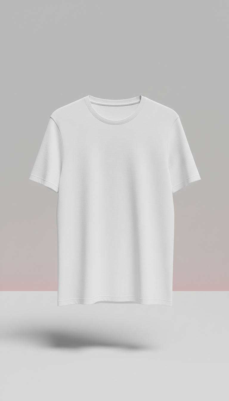 White Minimal Logo Regular Fit Tee