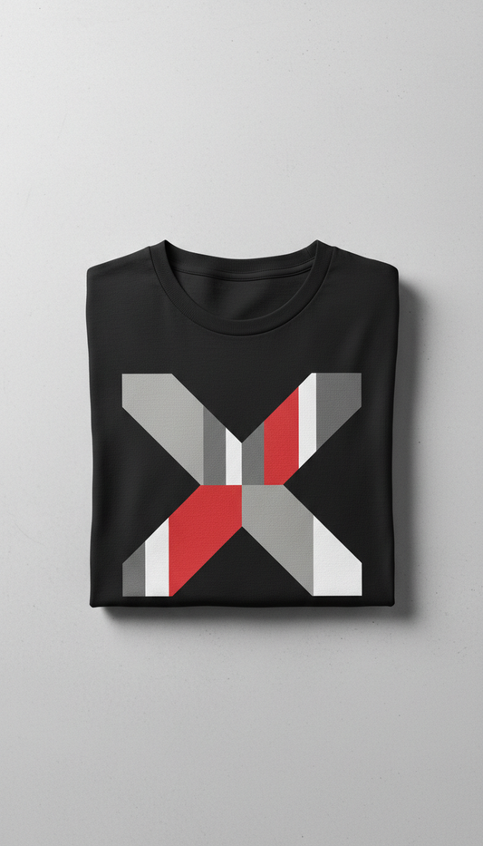 Charcoal Black Oversized Logo Tee