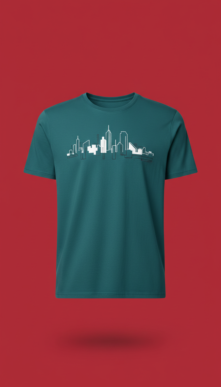 Metro Teal Skyline Graphic Tee