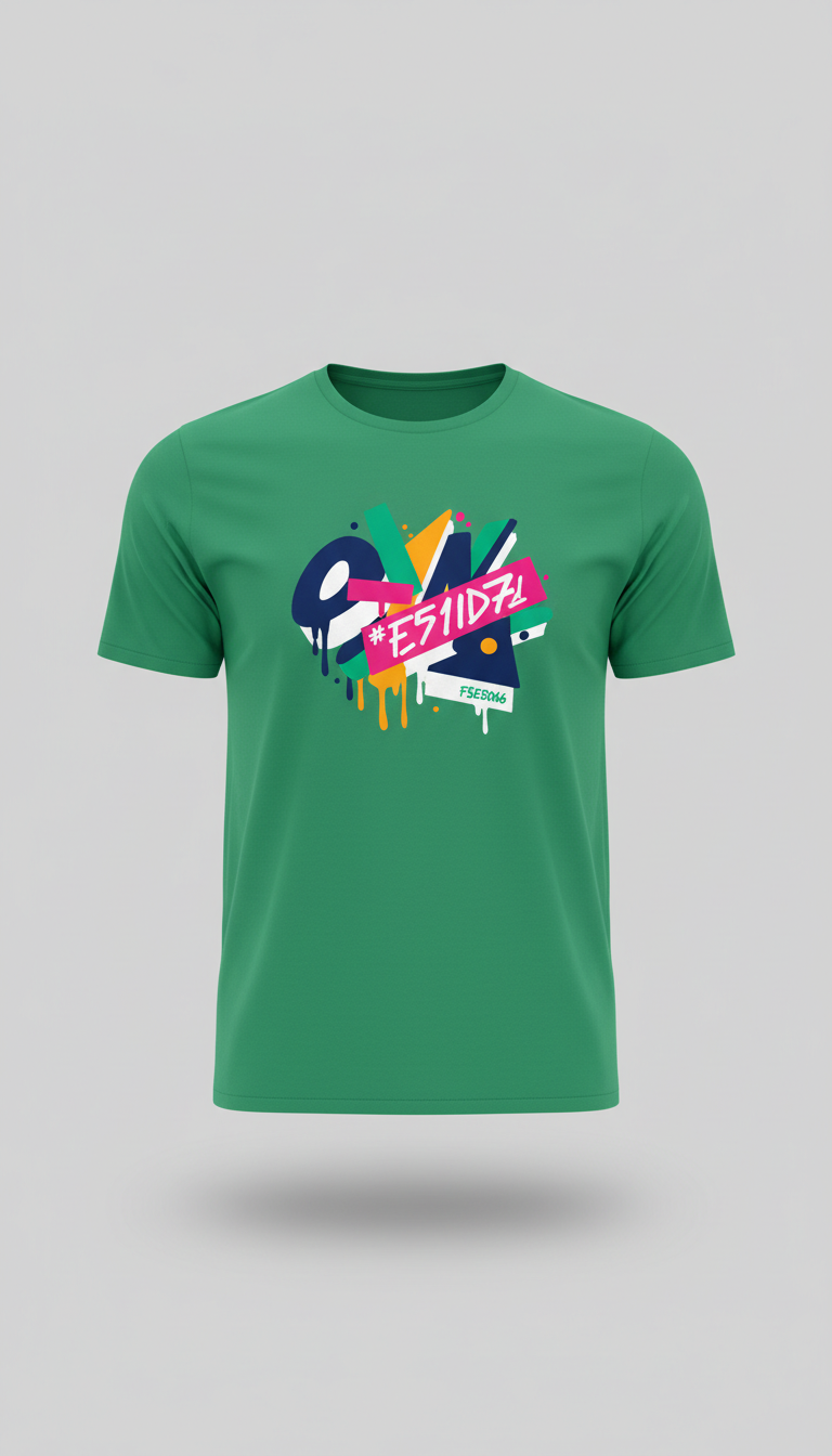 Signal Green Graffiti Drop Tee