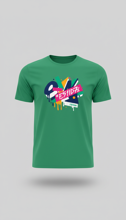 Signal Green Graffiti Drop Tee